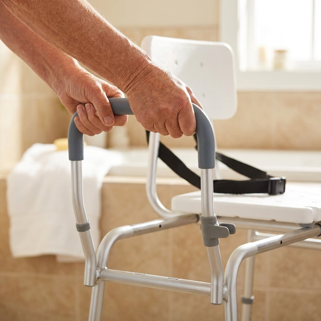 Sliding Tub Transfer Bench benefit close-up