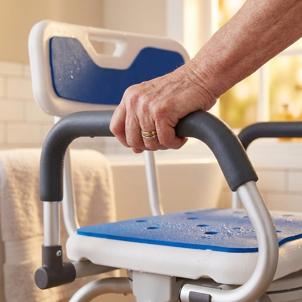 360 Swivel Shower Chair benefit close-up