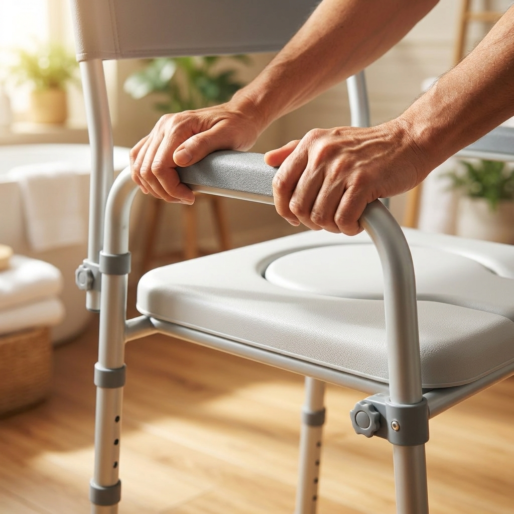 Bedside Commode Chair benefit close-up