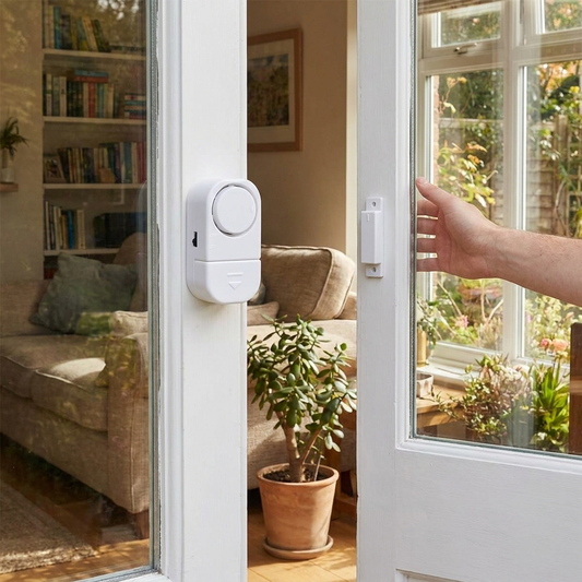 Wireless door and window alarm sensor on a door frame