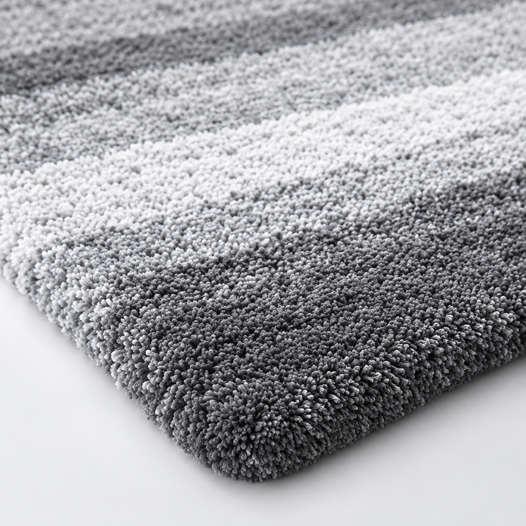 Close-up of the non-slip textured surface of the bath mat
