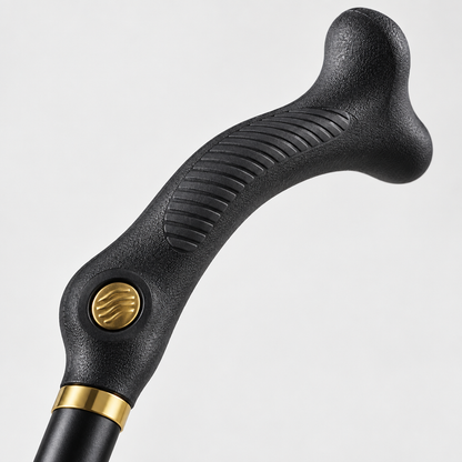 Close-up of the posture cane handle grip texture