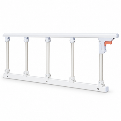 Stainless steel folding bed guard rail, studio product photo
