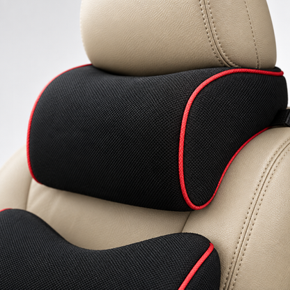 Close-up detail of the waist pad pillow fabric and contour