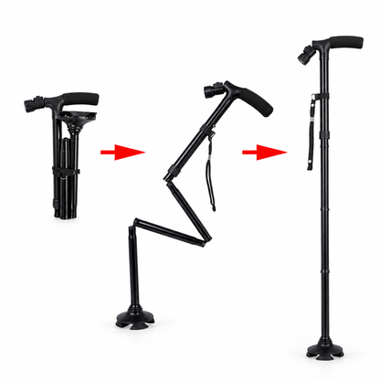 LED folding cane, studio product photo