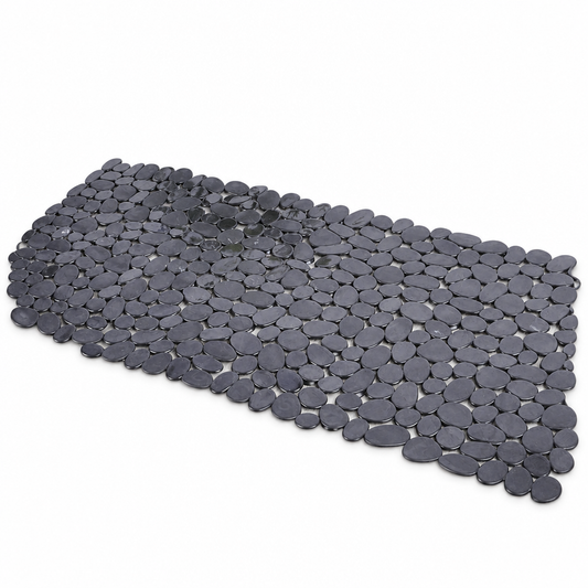 Pebble textured PVC non-slip bath mat, studio product photo