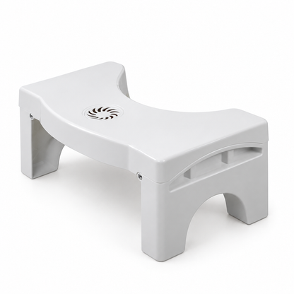 Foldable thickened plastic toilet step stool, studio product photo