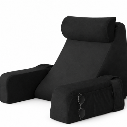 Removable lumbar support slope reading pillow, studio product photo