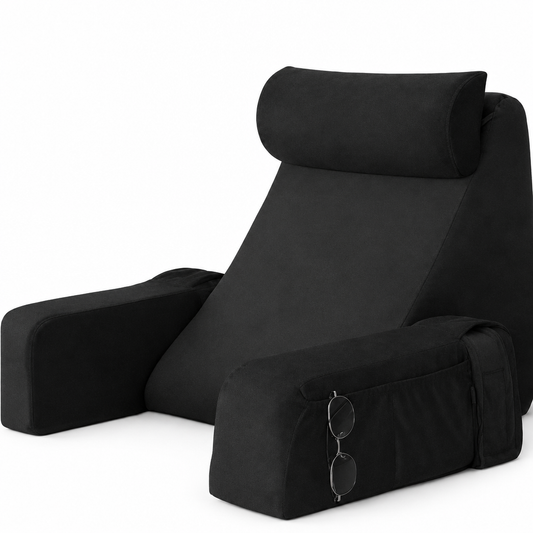 Removable lumbar support slope reading pillow, studio product photo