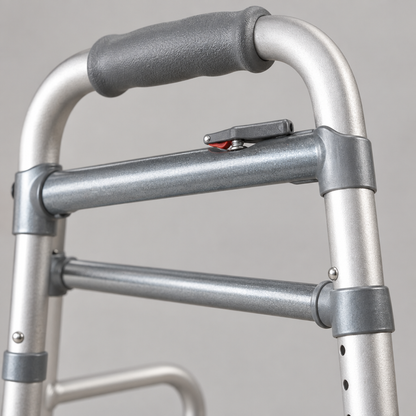 Close-up detail of the rubber threshold ramp textured surface