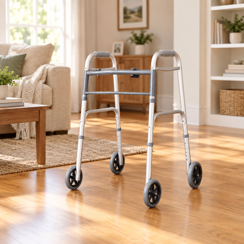 Rubber threshold ramp with cable channel in a bright home doorway